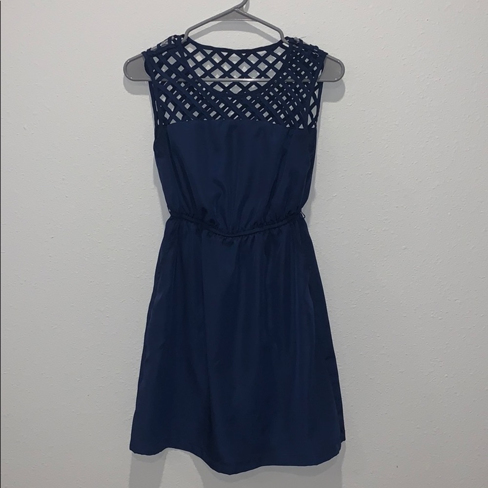 Dark blue dress by sequin hearts